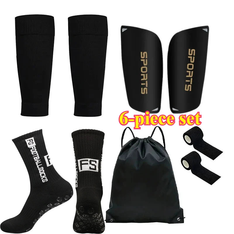 Conjunto de 6 peças de meias de futebol para adultos