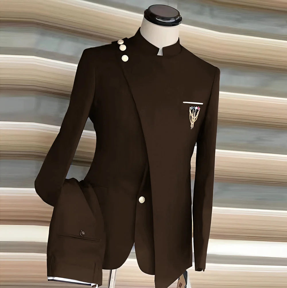 Fato Masculino de 2 Peças com Blazer e Calças — Estilo Formal