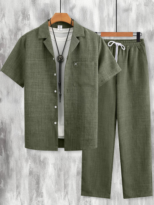 Conjunto Masculino Texturizado com Calças