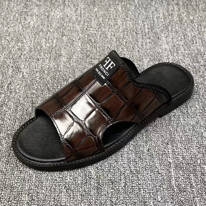 Chinelo de dedo em pele luxuosa exclusiva