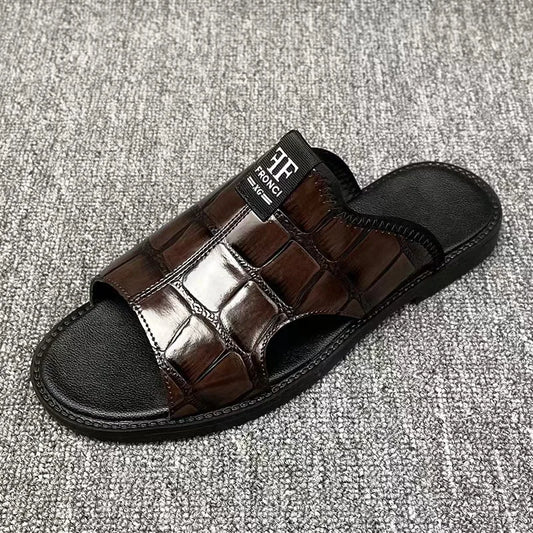 Chinelo de dedo em pele luxuosa exclusiva