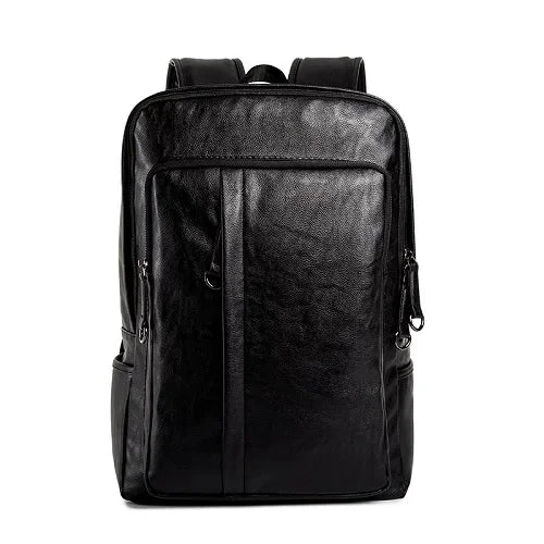 Mochila Masculina em Couro Genuíno – Grande Capacidade para Portátil e Viagem