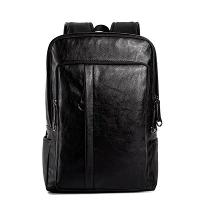 Mochila Masculina em Couro Genuíno – Grande Capacidade para Portátil e Viagem