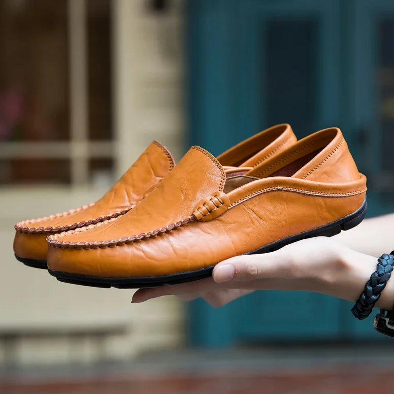 Mocassins Masculinos em Couro Genuíno