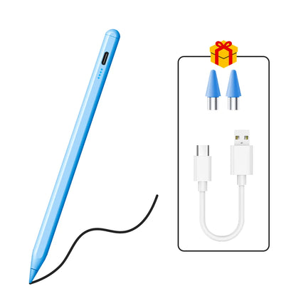 Caneta Stylus Magnética Universal QUKAM — 4 LEDs, USB-C, Sem Bluetooth e 2 Pontas