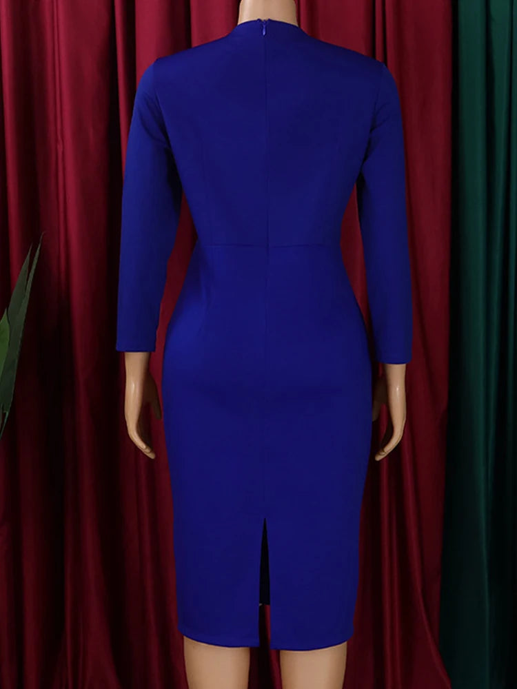 Vestido Moda outono listra