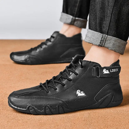 Botas Masculinas Casuais para Motocicleta – Calçado de Inverno Impermeável