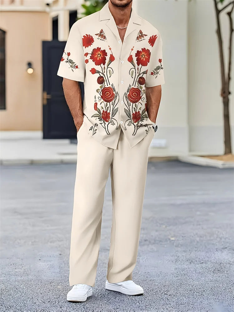 Fato de manga curta casual