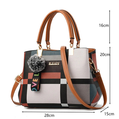 Bolsa transversal casual feminina em couro PU