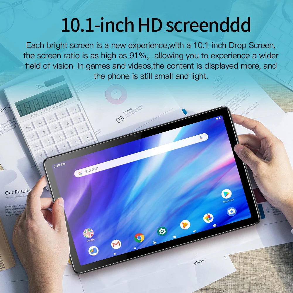 Tablet BDF Y7 10,1″ — 8 GB RAM, 256 GB, 4G/5G, Dual SIM e Android 13