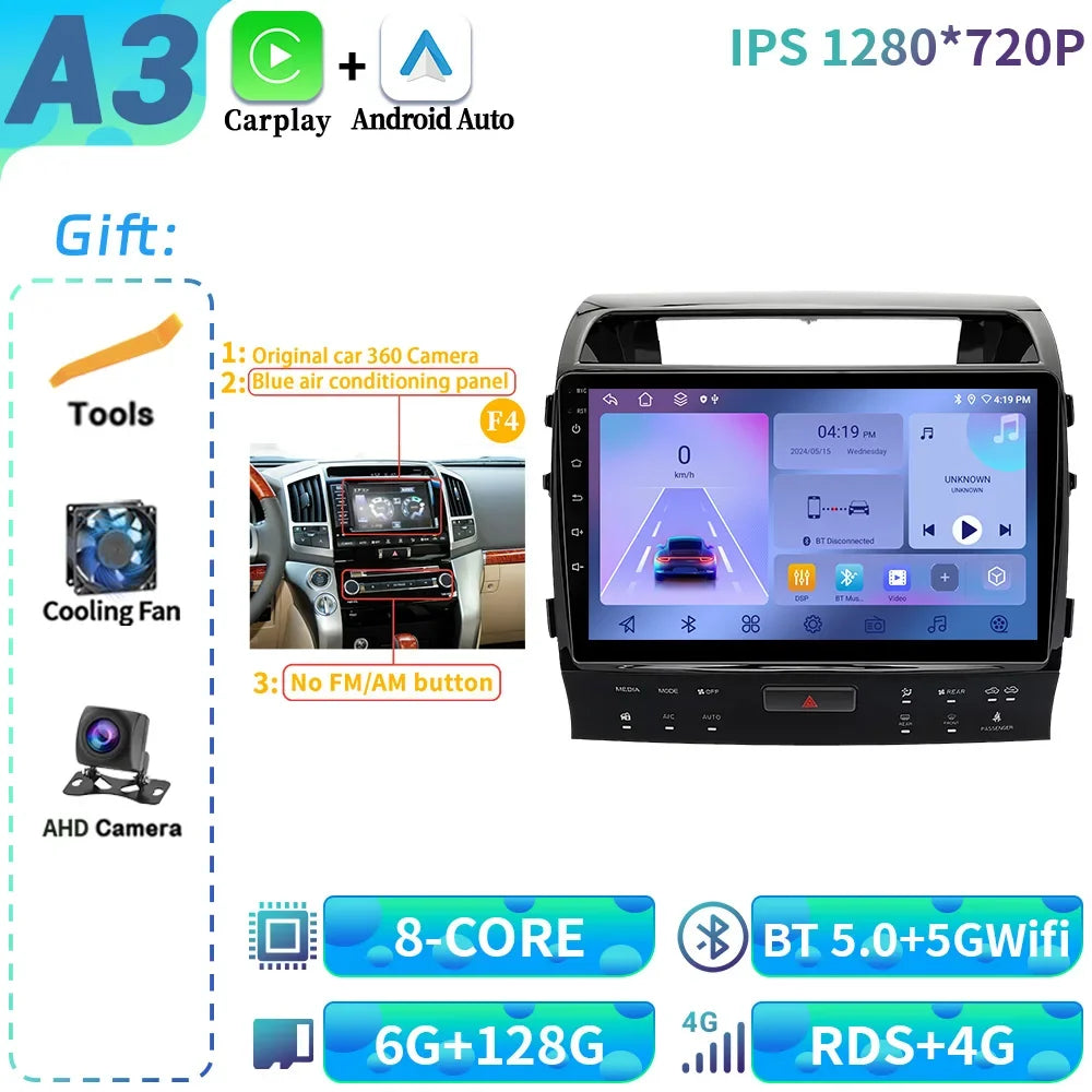 Rádio para Toyota land cruiser 11 200 2007-2015