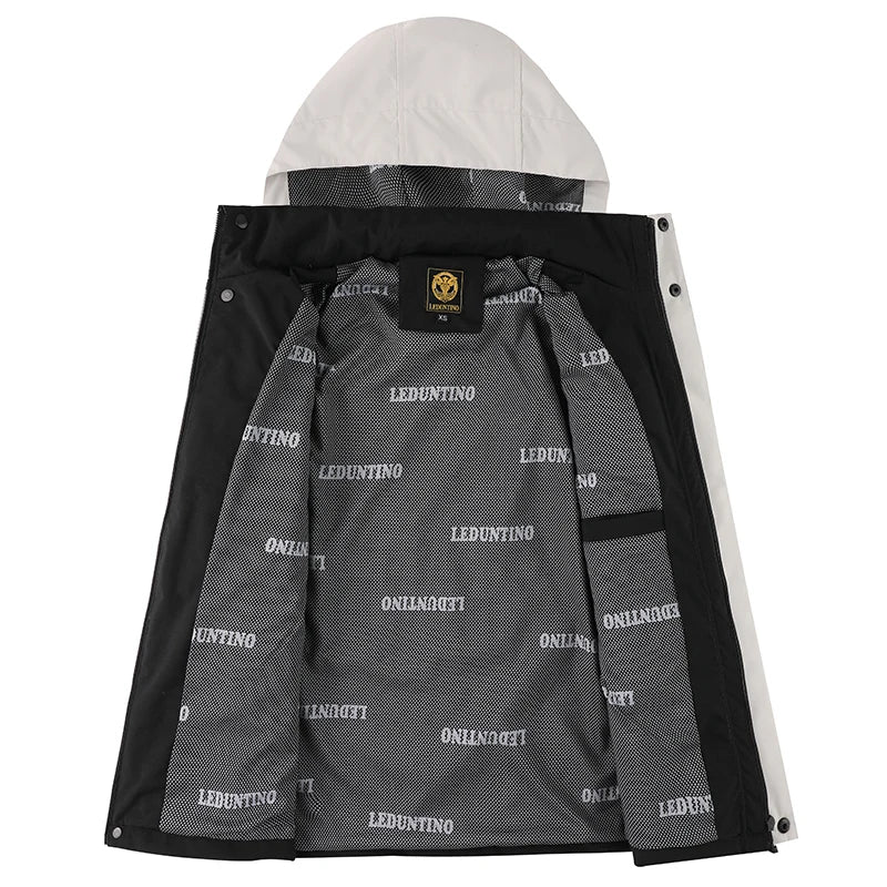 Jaqueta Masculina Casual com Capuz Removível – Leve e Resistente ao Vento