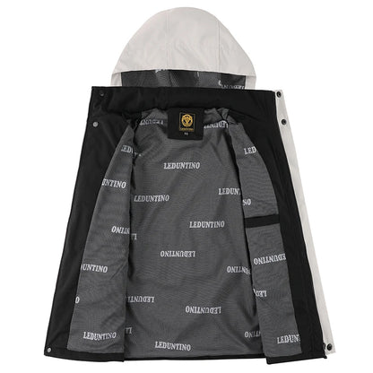 Jaqueta Masculina Casual com Capuz Removível – Leve e Resistente ao Vento