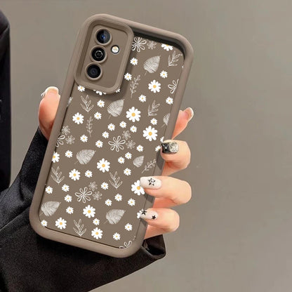 Capa de Silicone Flor Margarida para Samsung Galaxy S