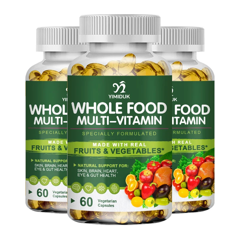 Multivitamínico de Minerais de Alimentos Integrais HOLUCKS — 60/120 Cápsulas