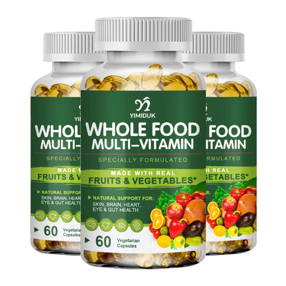 Multivitamínico de Minerais de Alimentos Integrais HOLUCKS — 60/120 Cápsulas
