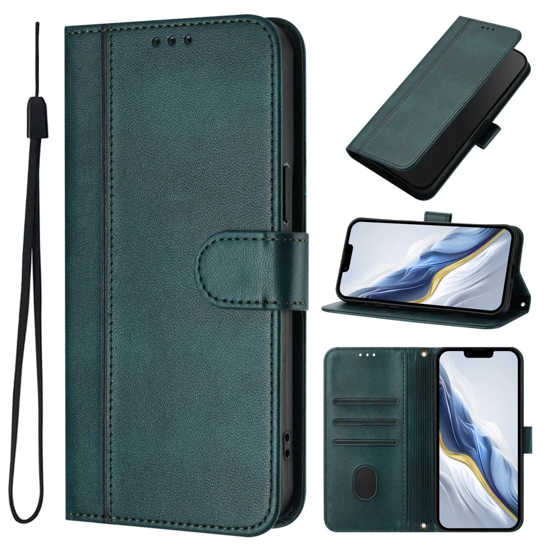 Capa flip de couro de luxo para Xiaomi