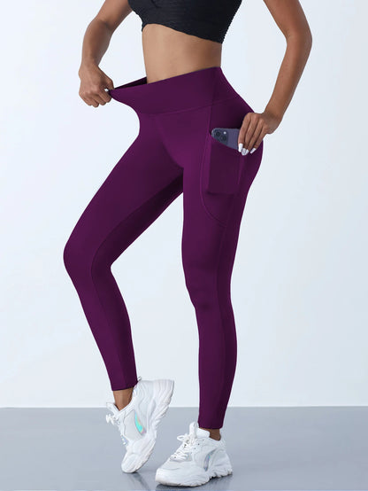 Calça Legging Feminina de Cintura Alta Elástica para Treino
