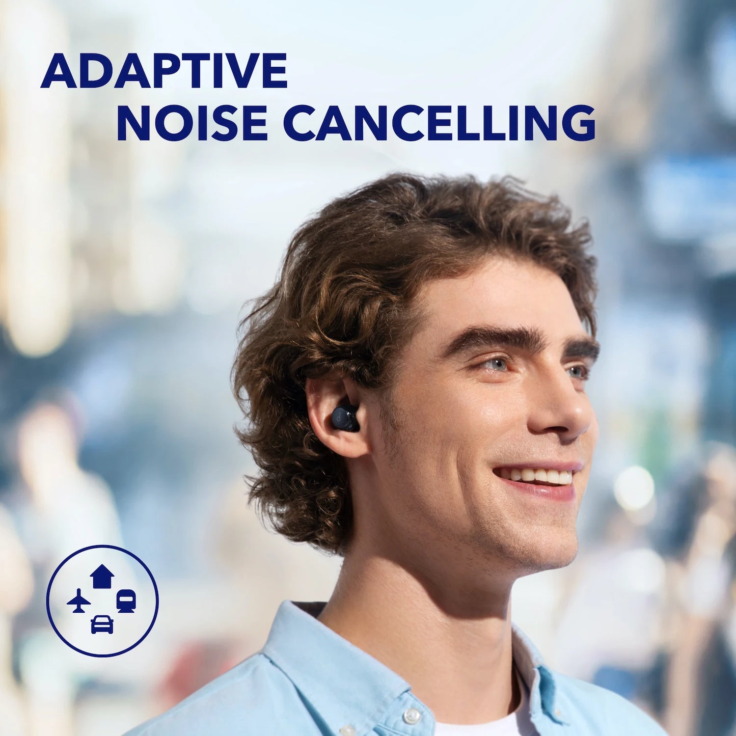 Fones de ouvido sem fio adaptáveis Soundcore by Anker Space A40