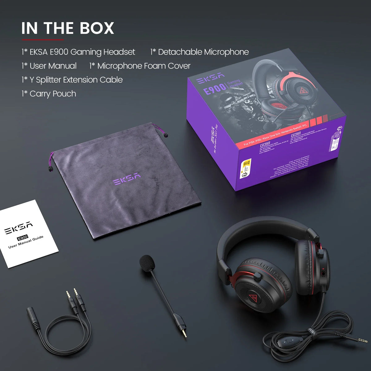 Headset Gamer EKSA E900 com Microfone
