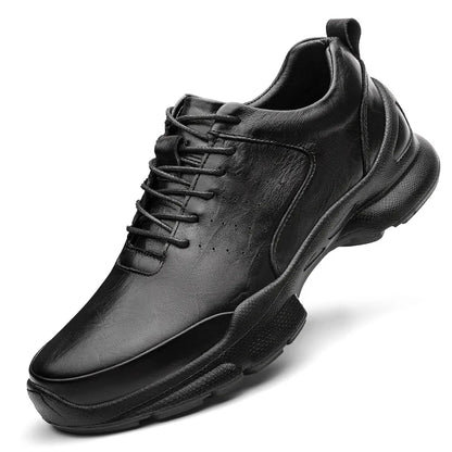 Sapatos Masculinos de Couro com Aumento de Altura