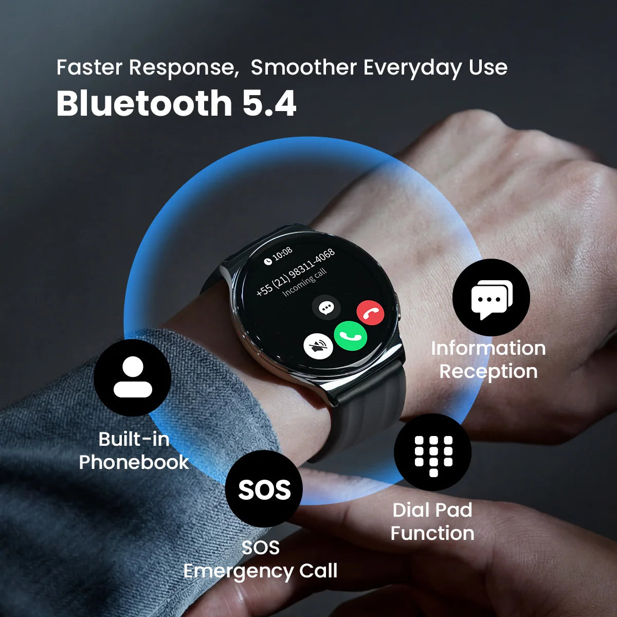 HAYLOU Solar Lite 2 — Smartwatch com Ecrã AMOLED de 1,43"