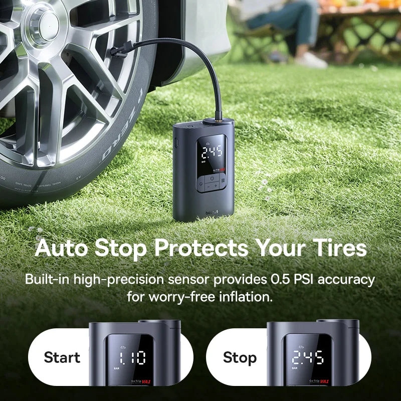 Compressor de ar portátil Baseus GoTrip VA1 Pro/Max para automóvel
