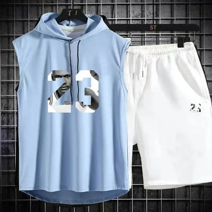 Conjunto esportivo com capuz