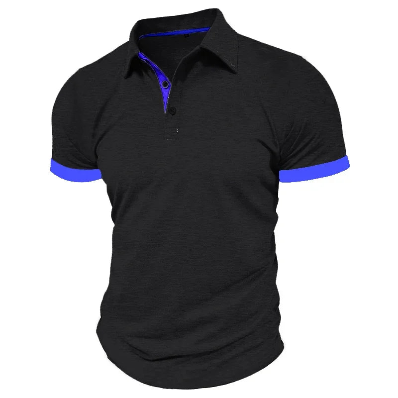 Camisa polo verão lapela