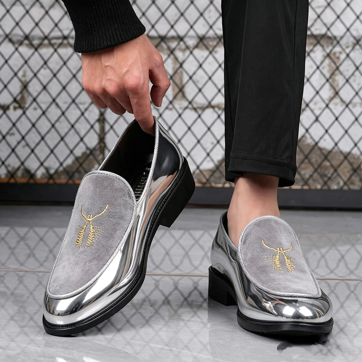Mocassins Masculinos Formais com Bordado