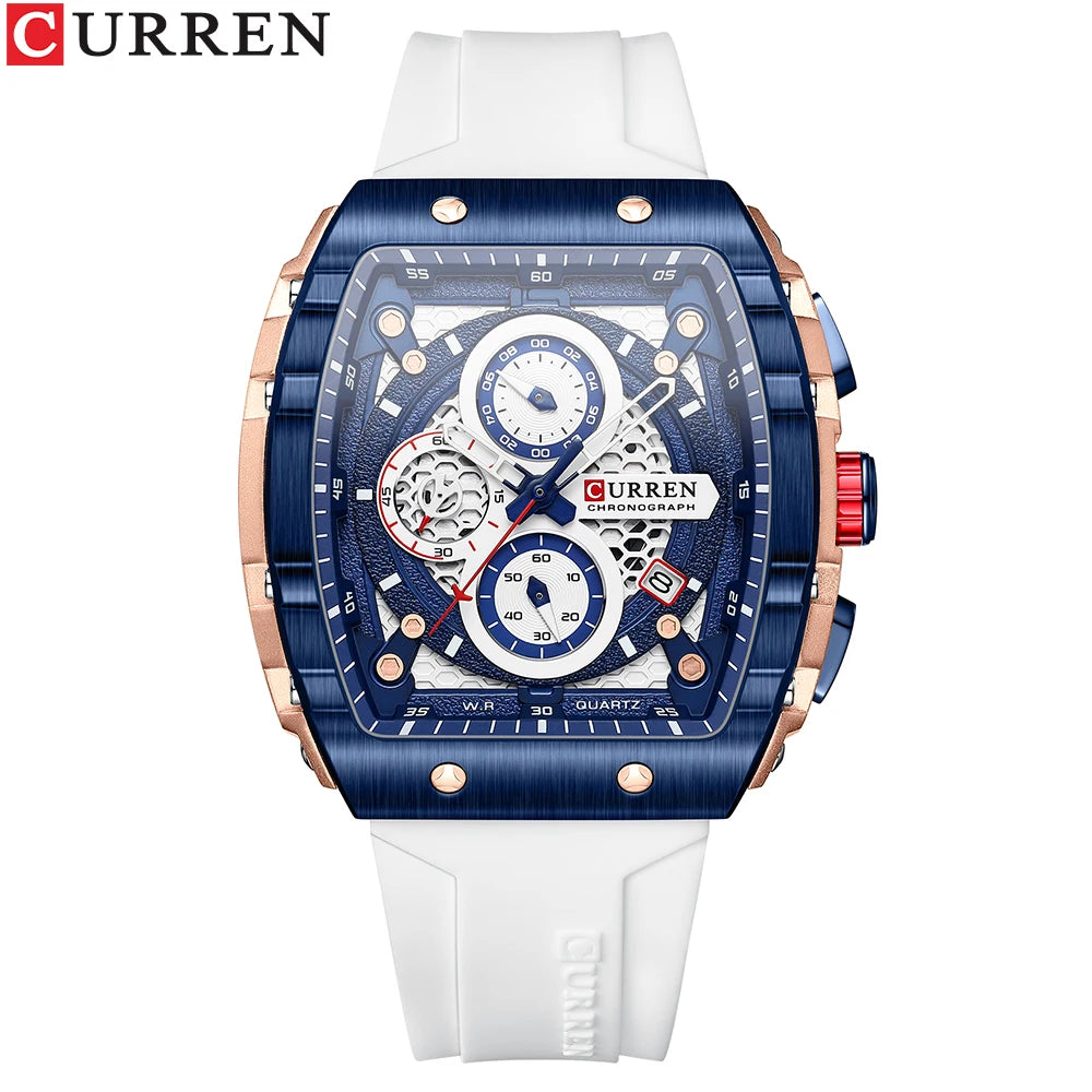 Relógio Masculino Curren 8442 — Caixa Quadrada