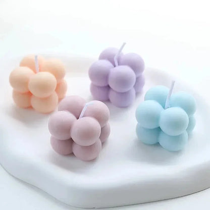 Vela Aromática em Cubo de Bolhas