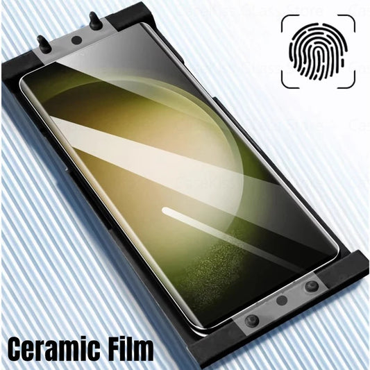 Película de Cerâmica Macia para Samsung Galaxy — Protetor de Ecrã Curvo com Cola Completa
