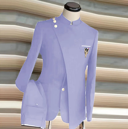 Fato Masculino de 2 Peças com Blazer e Calças — Estilo Formal