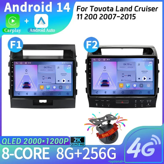 Rádio do carro navegação multimídia para Toyota land cruiser 11 200 2007-2015