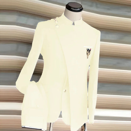 Fato Masculino de 2 Peças com Blazer e Calças — Estilo Formal