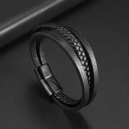 Pulseira punk de camada dupla