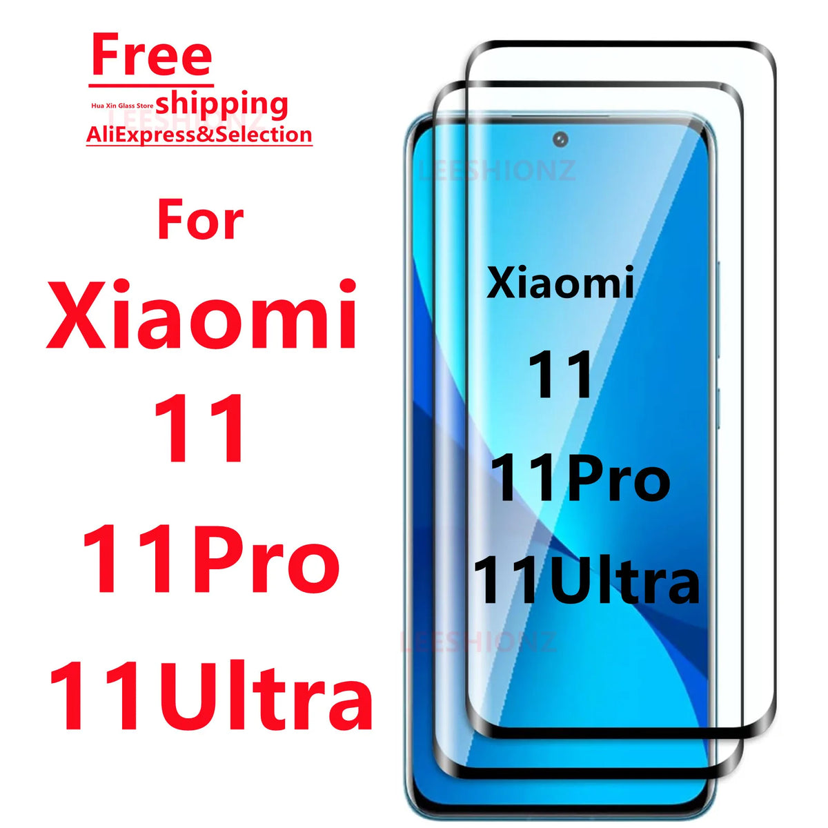 Película de Vidro Temperado para Xiaomi Mi 11, 11 Pro e 11 Ultra