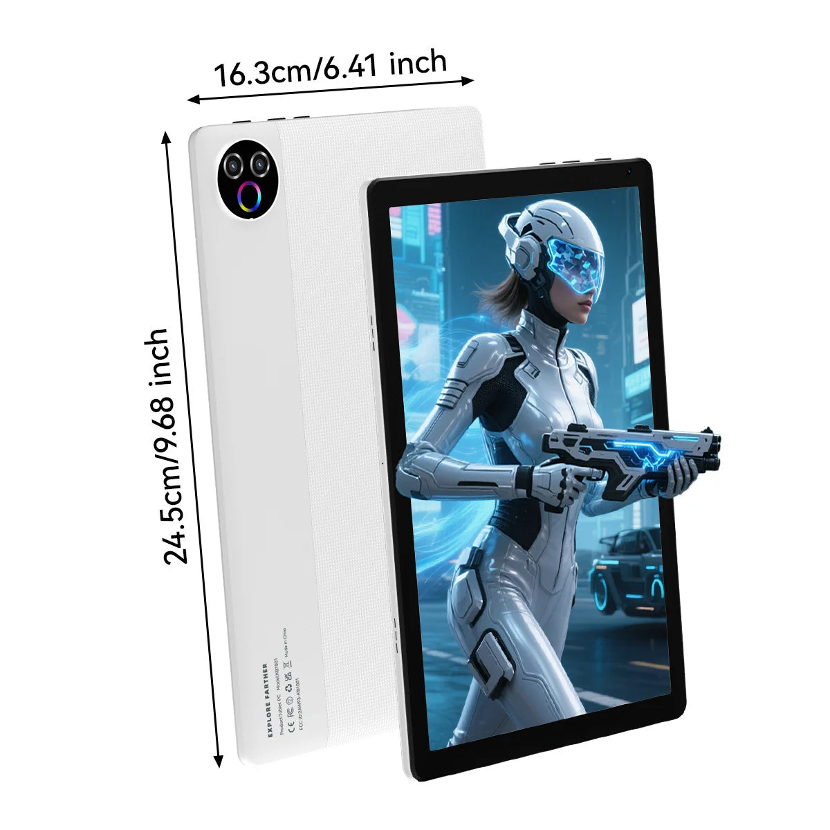 Tablet URAO 10,1″ — Android 15, 20 GB RAM, 64 GB ROM e Ecrã HD IPS
