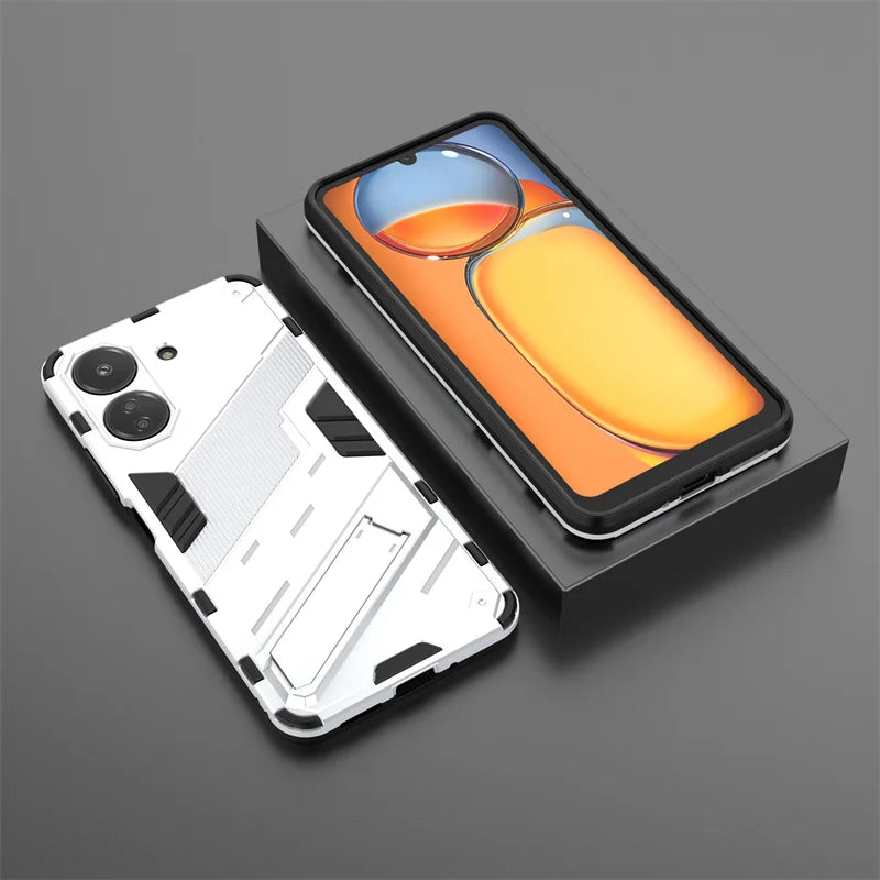 Capa de telefone Kickstand magnética anti-choque