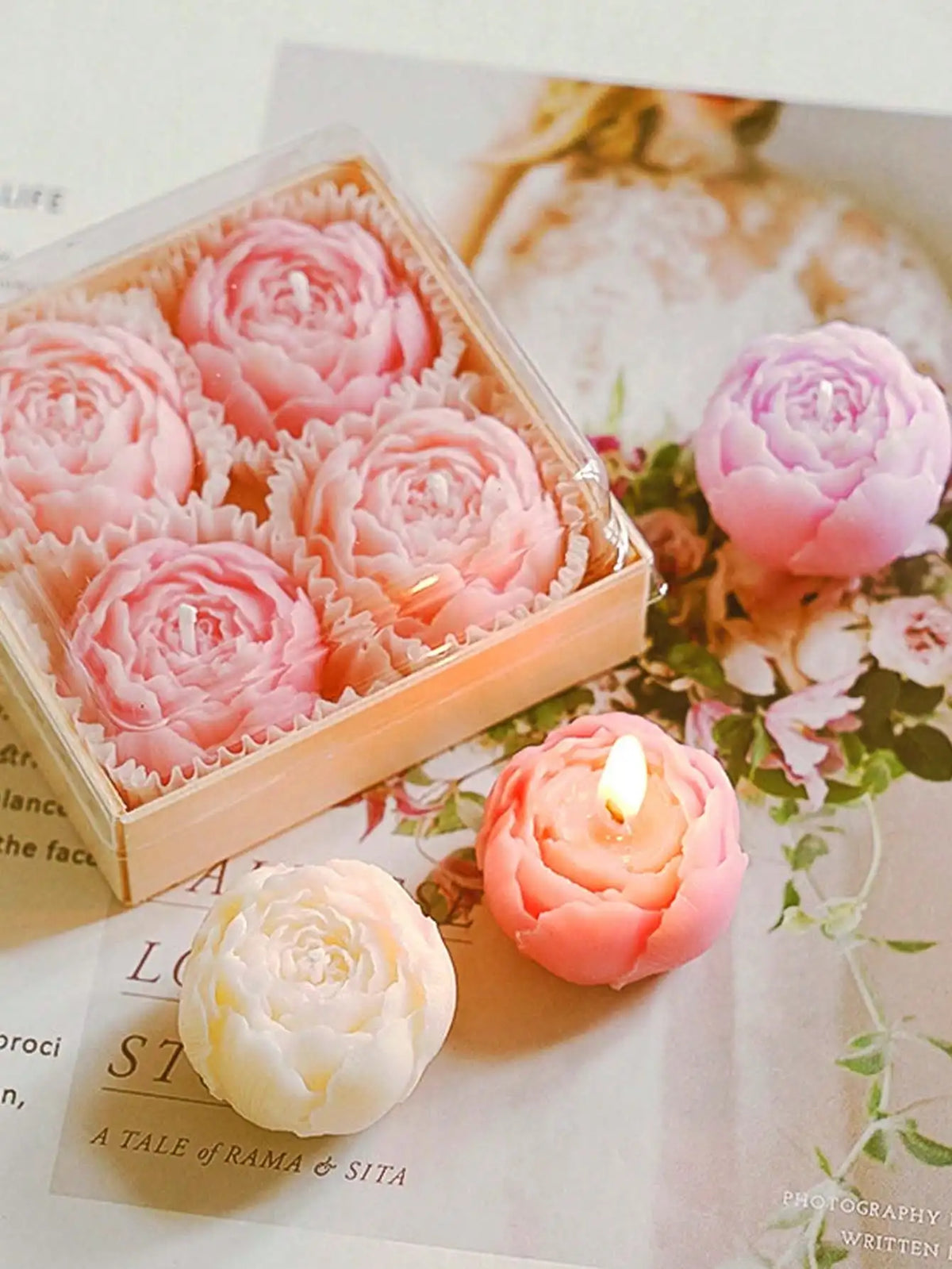 Caixa de Velas Aromáticas Florais