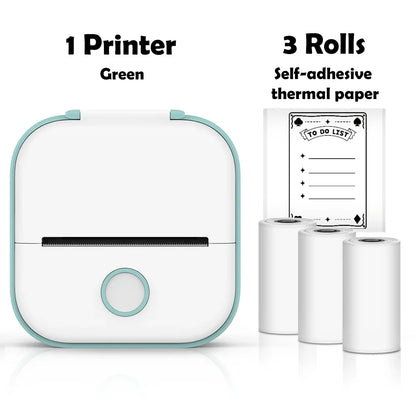 Mini impressora de bolso térmica sem fios adesivos autoadesivos