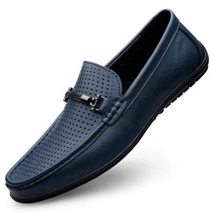 Mocassins de couro genuíno casuais
