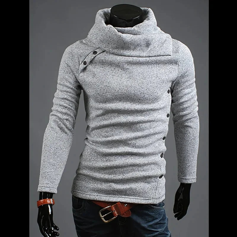 Suéter masculino de gola redonda em estilo britânico