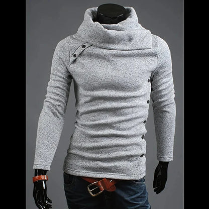 Suéter masculino de gola redonda em estilo britânico