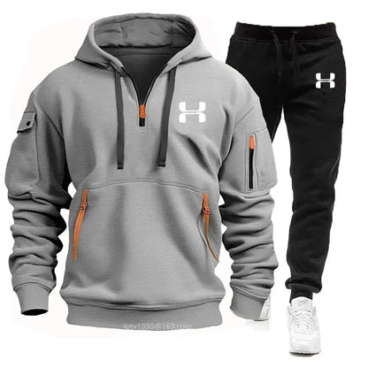 Conjunto de fitness com moletom de manga comprida