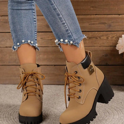 Botas retro saltos grossos
