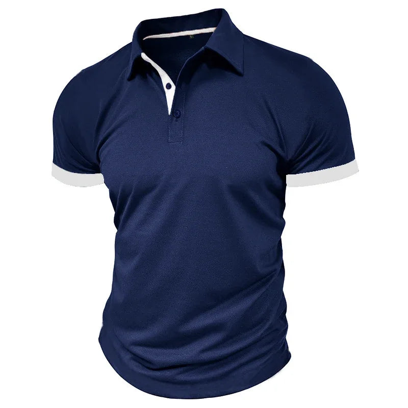 Camisa polo verão lapela