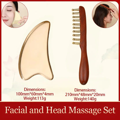Ferramenta massageadora facial Guasha Varinha Kansa