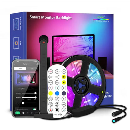 Fita de Luz LED RGBIC para TV com Controle por Câmera e App
